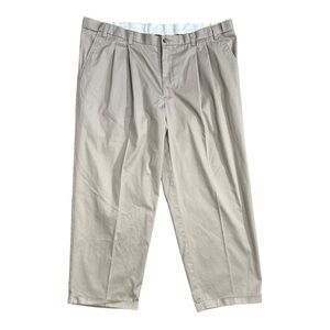 George Cream Khaki Pleated Chinos Waist 44 x 33 Length Men’s Pants